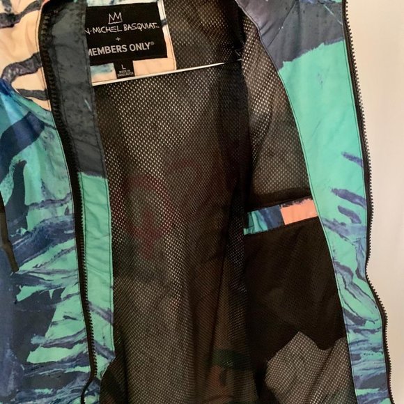 NWT Jean Michel Basquiat x Members Only Hooded Windbreaker Jacket Size L - Picture 7 of 10